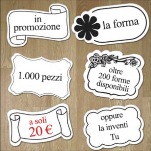 Etichette stampate carta - su,