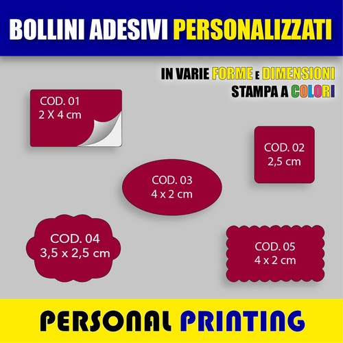 Adesivi pvc etichette bollini - etichette,